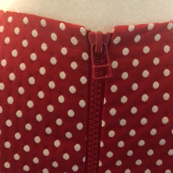 Pink Tartan 50s Flare Polka Dot Dress - Picture 7 of 8